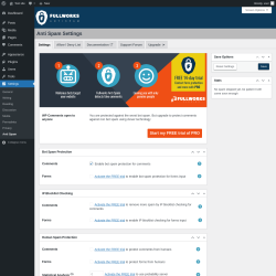 Page screenshot: Settings &rarr; Anti Spam