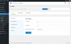 Page screenshot: WooFunnels → Settings
