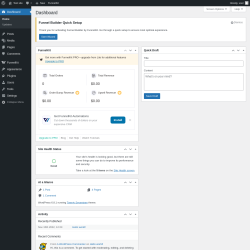 Page screenshot: Dashboard ‹ Test site — WordPress