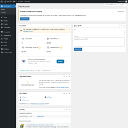 Page screenshot: Dashboard ‹ Test site — WordPress