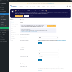 Page screenshot: FunnelKit → Settings