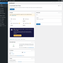 Page screenshot: Dashboard ‹ Test site — WordPress