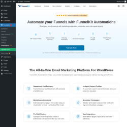 Page screenshot: FunnelKit  → Automations NEW!