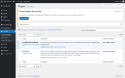 Page screenshot: Plugins ‹ Test site — WordPress