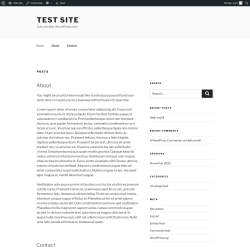 Page screenshot: Test site – Just another WordPress site