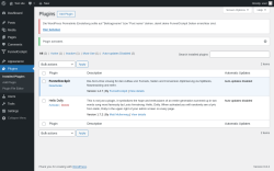 Page screenshot: Plugins ‹ Test site — WordPress
