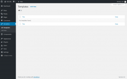 Page screenshot: Templates