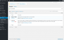 Page screenshot: Plugins &lsaquo; Test site &mdash; WordPress