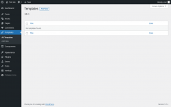 Page screenshot: Templates