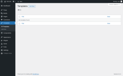 Page screenshot: Templates