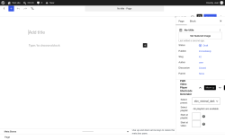 Page screenshot: Add Page &lsaquo; Test site &mdash; WordPress