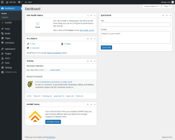 Page screenshot: Dashboard ‹ Test site — WordPress