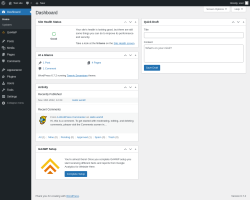 Page screenshot: Dashboard ‹ Test site — WordPress