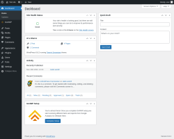 Page screenshot: Dashboard ‹ Test site — WordPress