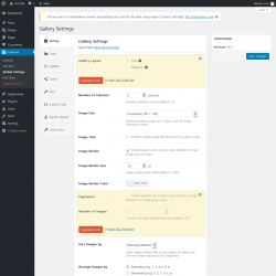 Page screenshot: Galleries → Global Settings