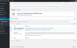 Page screenshot: Plugins ‹ Test site — WordPress