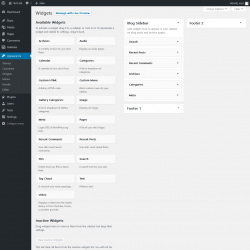 Page screenshot: Widgets ‹ Test site — WordPress