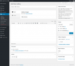 Page screenshot: Galleries → Add New