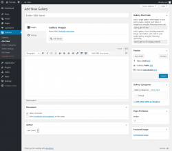 Page screenshot: Galleries → Add New
