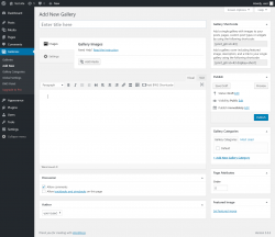 Page screenshot: Galleries → Add New