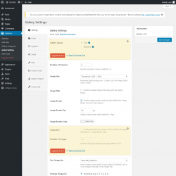 Page screenshot: Galleries → Global Settings