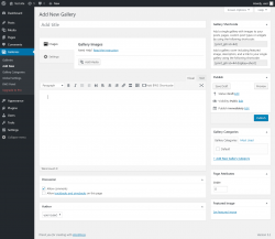 Page screenshot: Galleries → Add New
