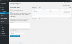 Page screenshot: Galleries → Gallery Categories