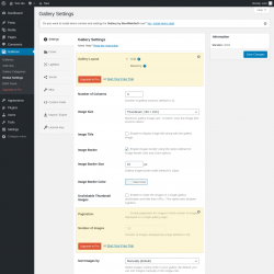 Page screenshot: Galleries → Global Settings