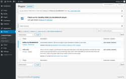 Page screenshot: Plugins ‹ Test site — WordPress