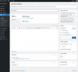 Page screenshot: Galleries → Add New