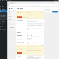 Page screenshot: Galleries → Global Settings