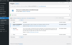 Page screenshot: Plugins ‹ Test site — WordPress