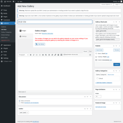 Page screenshot: Galleries → Add New