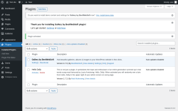 Page screenshot: Plugins ‹ Test site — WordPress