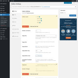Page screenshot: Galleries → Global Settings