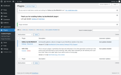 Page screenshot: Plugins ‹ Test site — WordPress