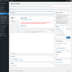 Page screenshot: Galleries → Add New Gallery