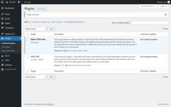 Page screenshot: Plugins &lsaquo; Test site &mdash; WordPress
