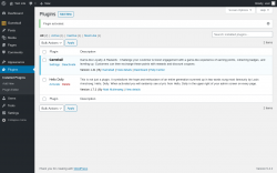 Page screenshot: Plugins &lsaquo; Test site &mdash; WordPress