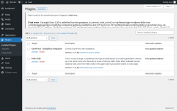 Page screenshot: Plugins ‹ Test site — WordPress