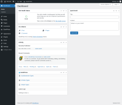 Page screenshot: Dashboard ‹ Test site — WordPress
