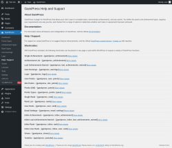 Page screenshot: GamiPress → Help / Support