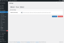 Page screenshot: GamiPress → Settings → Social