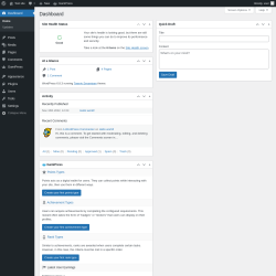 Page screenshot: Dashboard ‹ Test site — WordPress