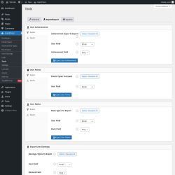 Page screenshot: GamiPress → Tools → Import/Export