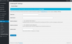 Page screenshot: Settings &rarr; GatewayAPI Settings