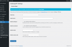 Page screenshot: Settings &rarr; GatewayAPI Settings