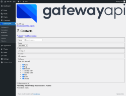 Page screenshot: GatewayAPI &rarr; Contacts