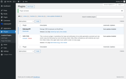 Page screenshot: Plugins &lsaquo; Test site &mdash; WordPress