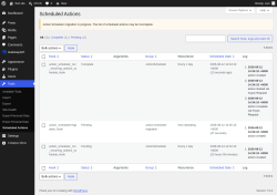 Page screenshot: Tools &rarr; Scheduled Actions